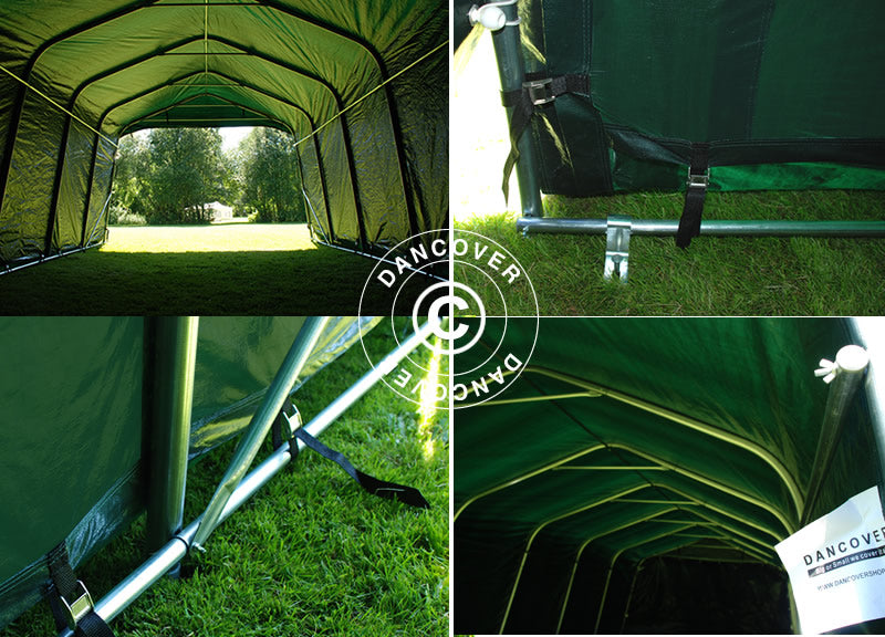 Namiot dla zwierząt gospodarskich 3,6x6x2,68m, PCV, Zielony