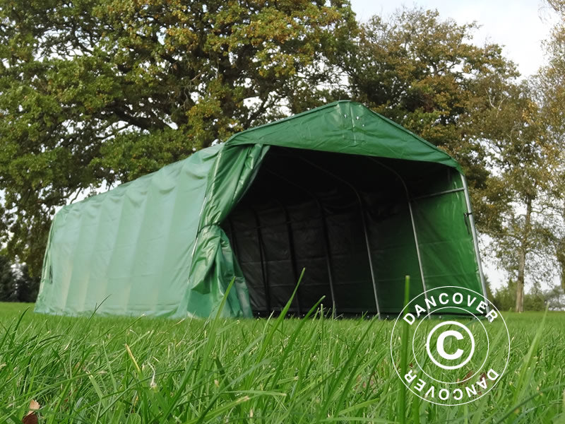 Namiot dla zwierząt gospodarskich 3,6x8,4x2,68m, PCV, Zielony