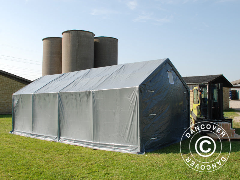 Namiot magazynowy PRO 4x8x2x3,1m, PCV, Szary