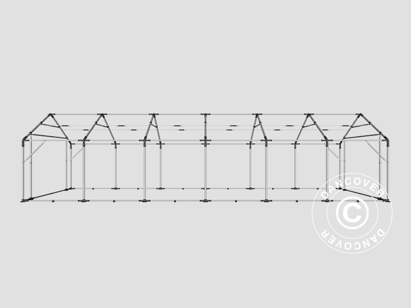 Namiot magazynowy PRO 4x12x2x3,1m, PCV, Szary