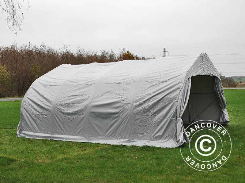 Podwójny garaż 5,4x6x2,9m PCV, Szary