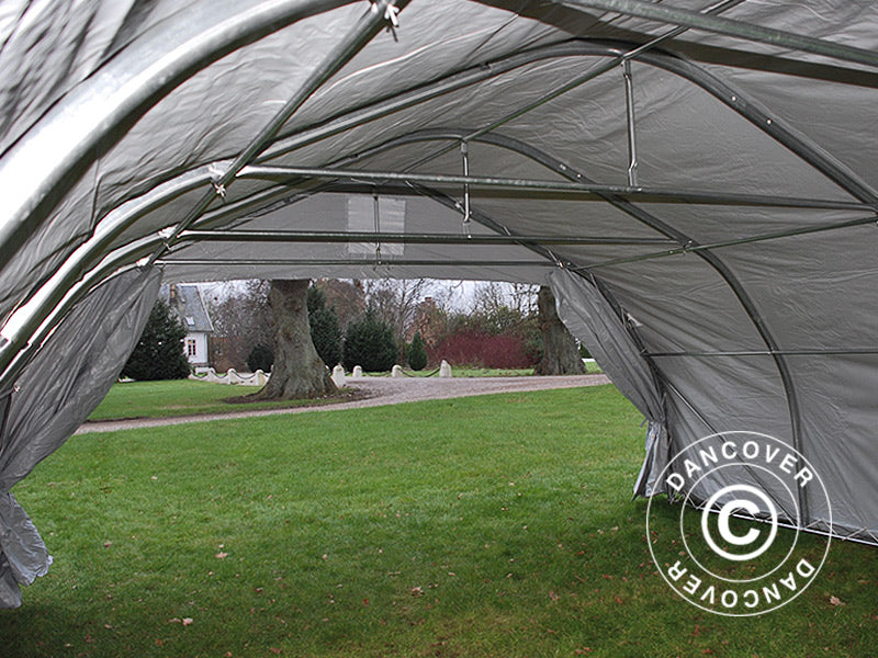 Podwójny garaż 5,4x6x2,9m PCV, Szary