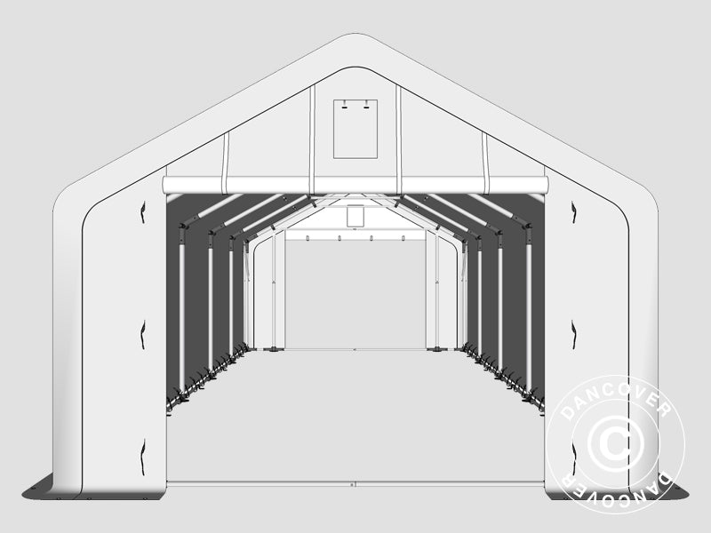 Namiot magazynowy PRO 4x10x2x3,1m, PCV, Szary