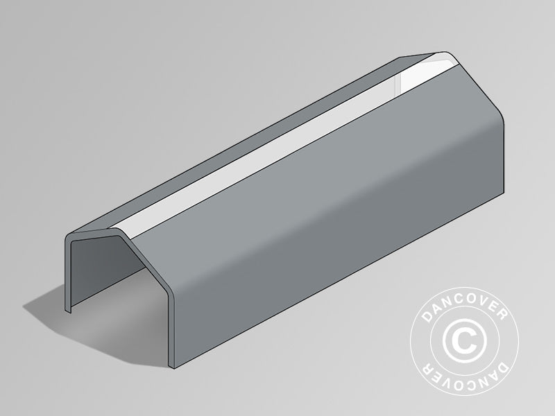 Pokrycie dachowe do namiotu magazynowego PRO 6x18m PCV ze świetlikiem, Szary
