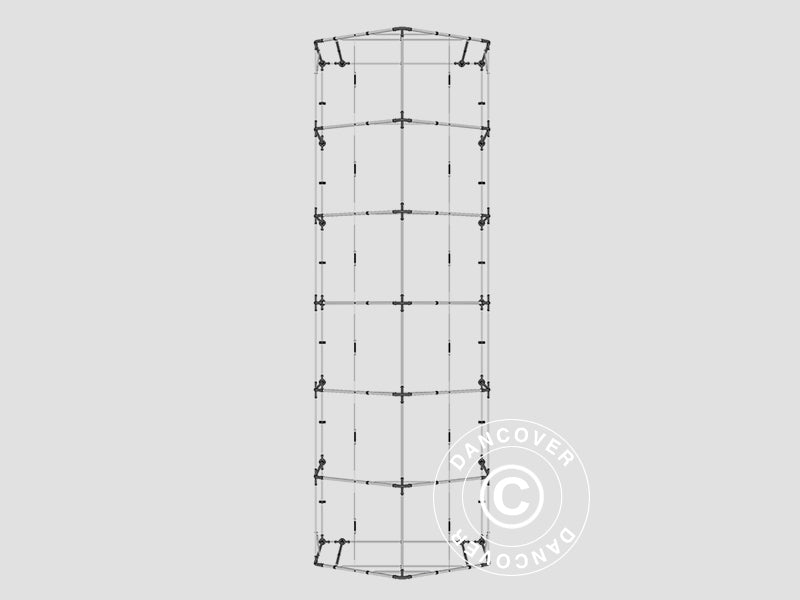 Namiot magazynowy PRO 5x12x2x3,39m, PCV, Szary