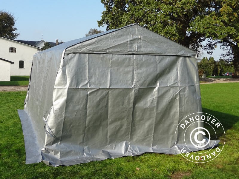 Namiot garażowy Basic 3,3x4,8x2,4 m PE, szary