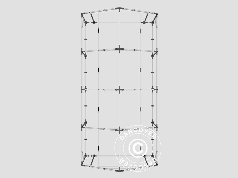 Namiot magazynowy PRO 4x8x2x3,1m, PE, Szary