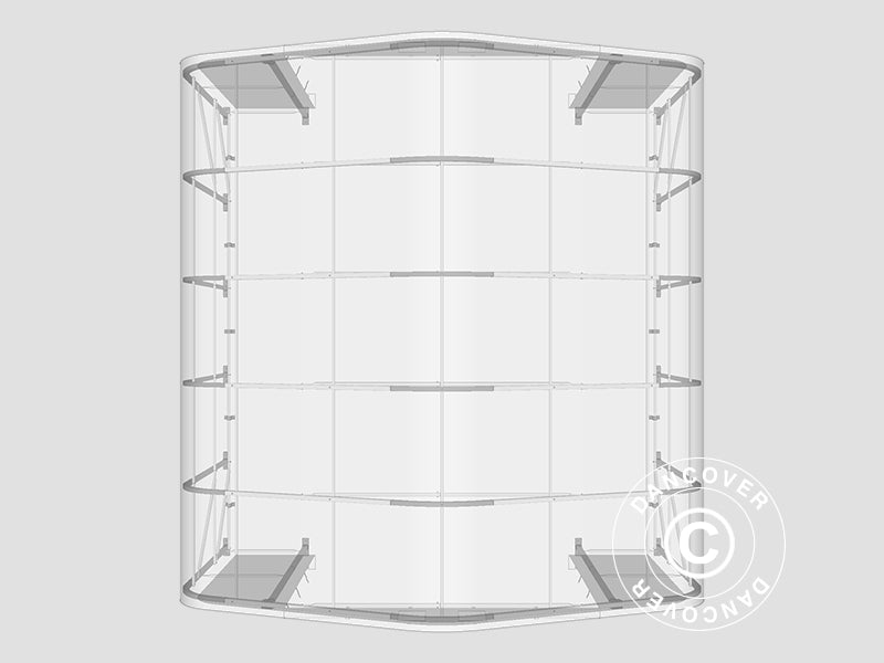 Namiot magazynowy PRO 6x6x3,7m, PE, Szary