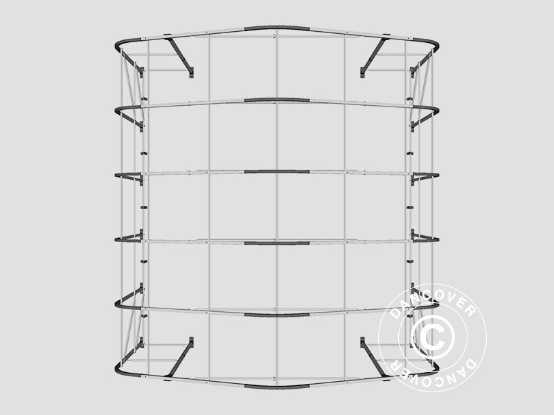 Namiot magazynowy PRO 6x6x3,7m, PE, Szary
