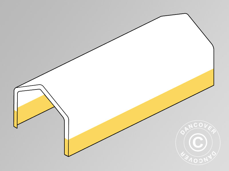 Poszycie do namiotu magazynowego, roboczego PRO, 5x10m, PCV, Białe/żółte
