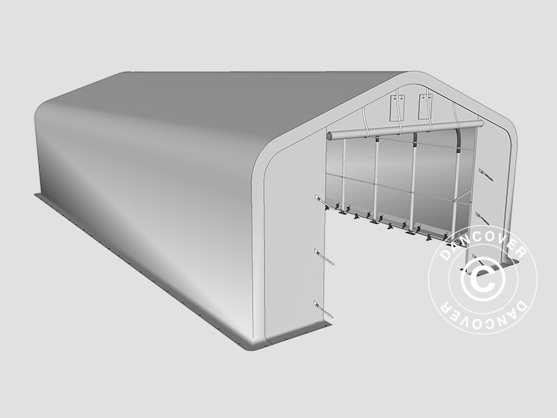 6x12m StoragePro w/Gablekit 600gPVC Green SkyPanel