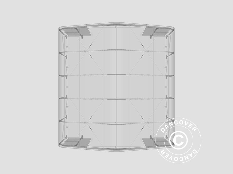 Namiot magazynowy PRO 7x7x3,8m PCV ze świetlikiem, Szary