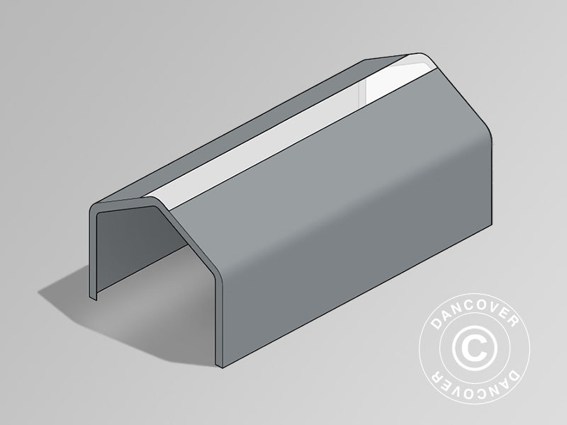 Pokrycie dachowe do namiotu magazynowego PRO 7x14m PCV ze świetlikiem, Szary