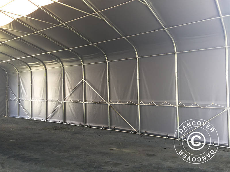 7x14m StoragePro w/Gablekit 600g PVC Grey SkyPanel