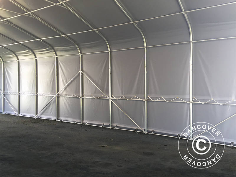 7x14m StoragePro w/Gablekit 600g PVC Grey SkyPanel