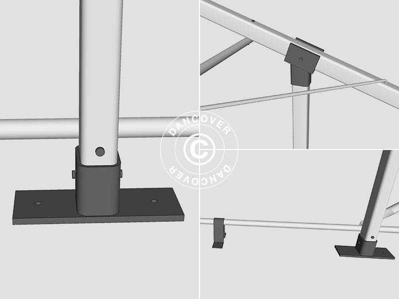 7x14m StoragePro w/Gablekit 600g PVC Grey SkyPanel