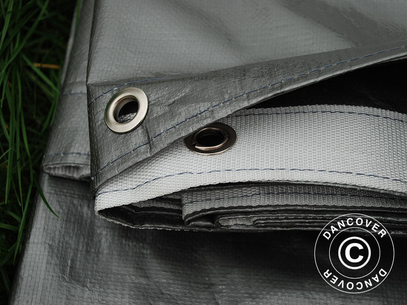 Plandeka 6x12m, PE 300g/m², Szary