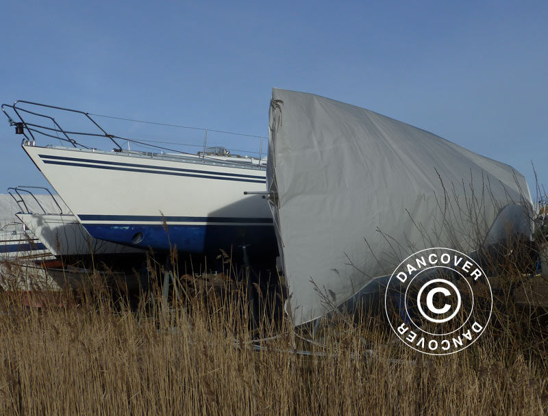 Plandeka 6x14m, PE 300g/m², Szary