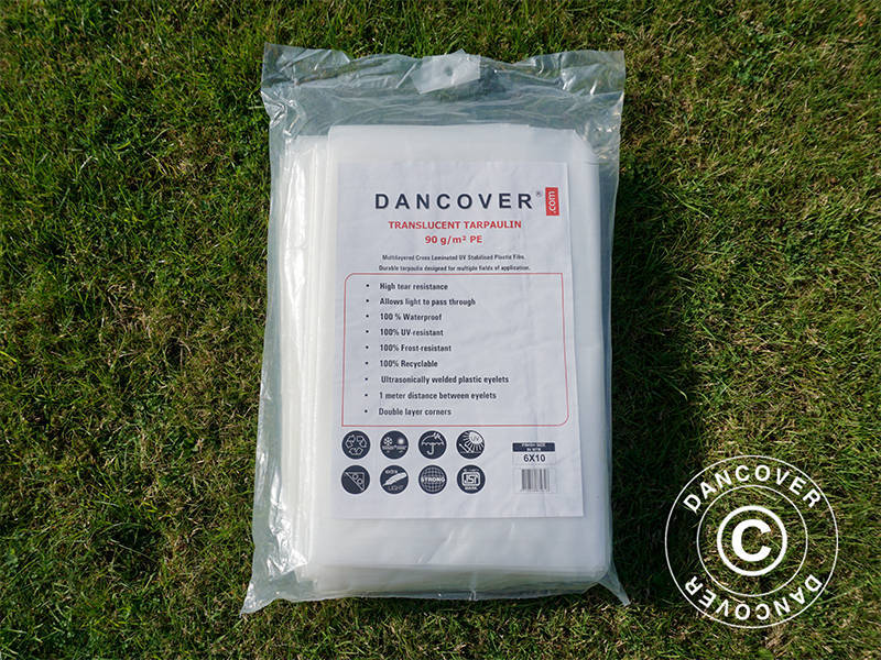 Plandeka 2,5x3,6m, PE 90 g/m², prześwitująca