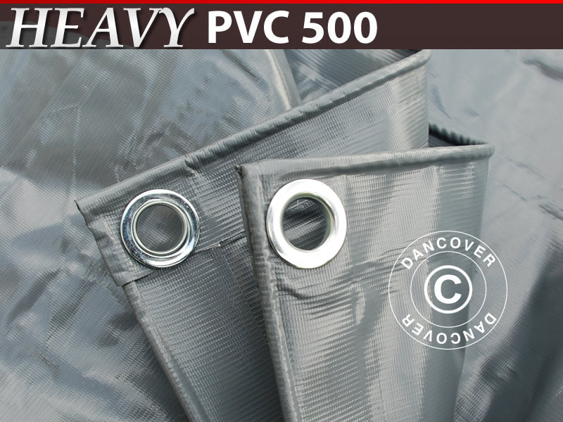 Plandeka 10x12m, PCV 500g/m², Szary