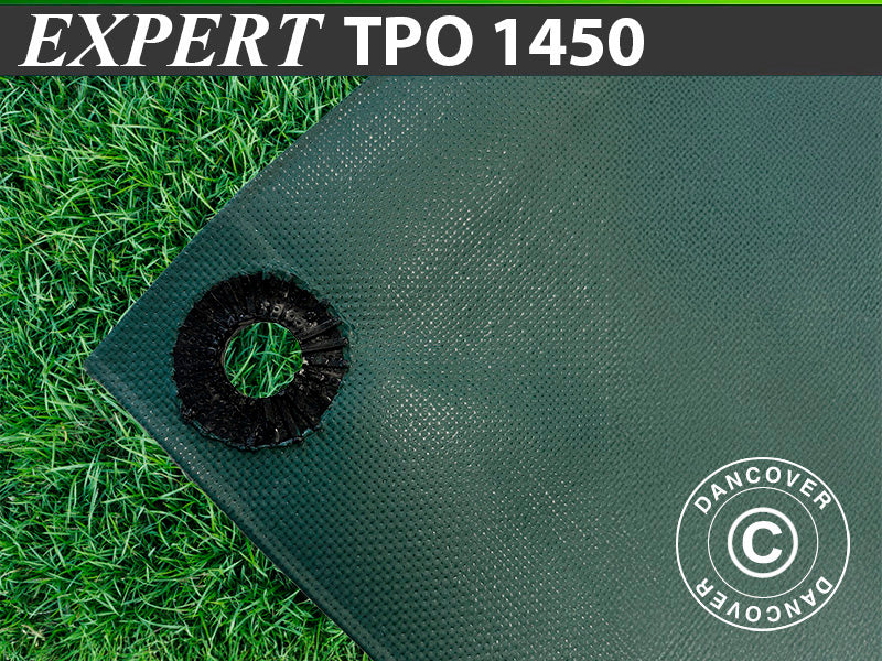 Plandeka 3,5x5m, TPO, 350 g/m², Zielony