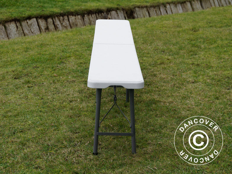 Składana ławka 244x30x43cm, Jasny szary (1 szt.)