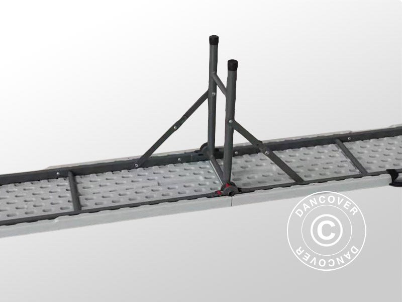 Składana ławka 244x30x43cm, Jasny szary (1 szt.)