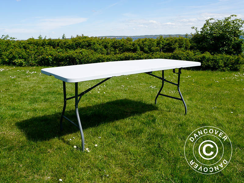 Składany stół 180x74x74cm, Jasny szary (1 sztuka)