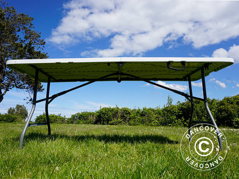 Składany stół 180x74x74cm, Jasny szary (1 sztuka)