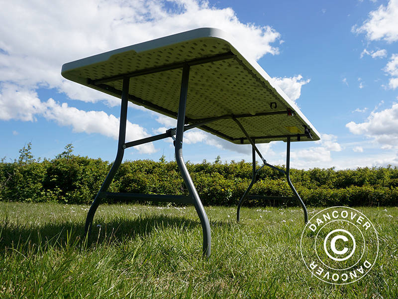 Składany stół 180x74x74cm, jasno szary (10 sztuk)