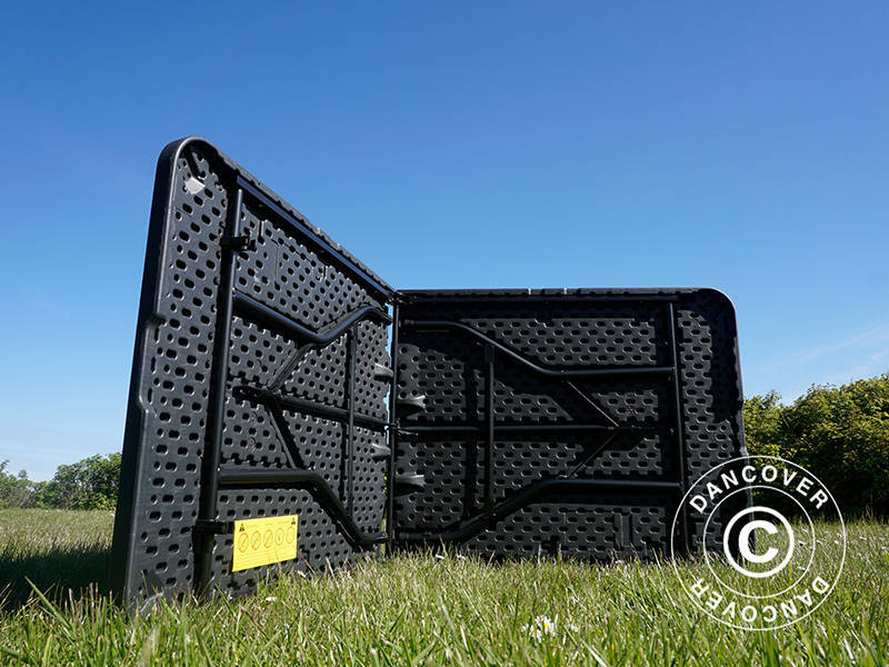 Składany stół 180x74x74cm, czarny (10 sztuk)