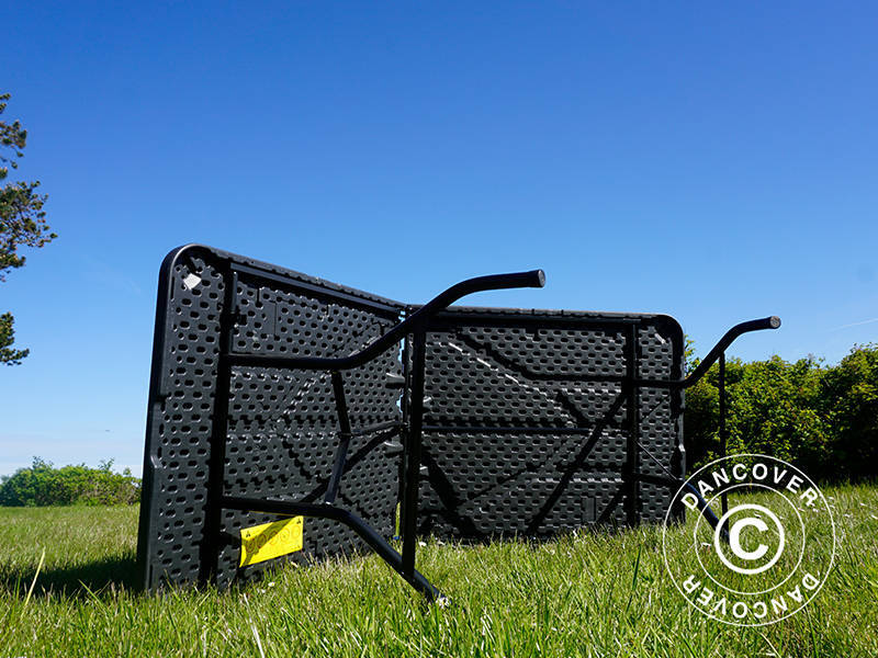 Składany stół 180x74x74cm, czarny (10 sztuk)