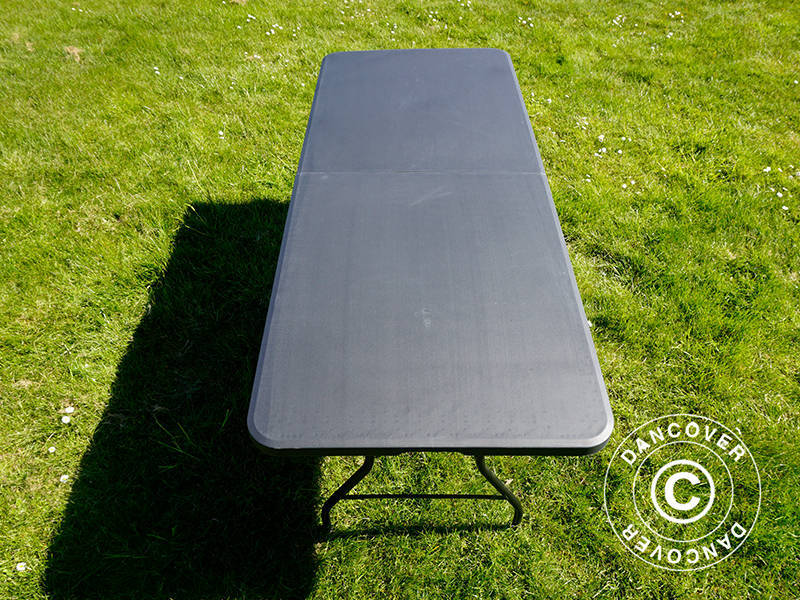 Składany stół 180x74x74cm, czarny (10 sztuk)