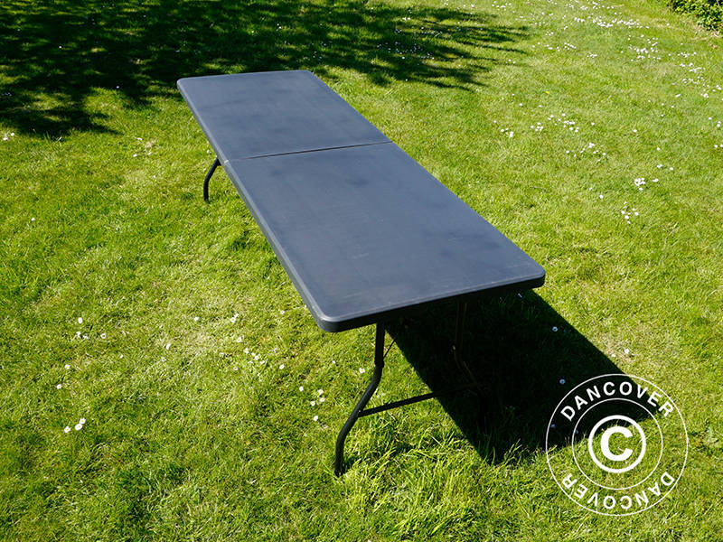 Składany stół 240x76x74cm, Czarny (10 sztuk)