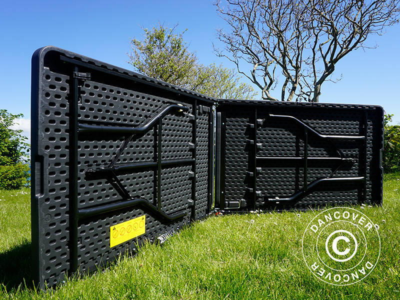 Składany stół 240x76x74cm, Czarny (10 sztuk)