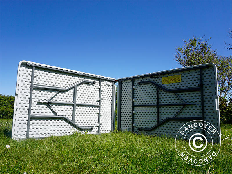 Składany stół 240x76x74cm, Jasno szary (1 sztuka)