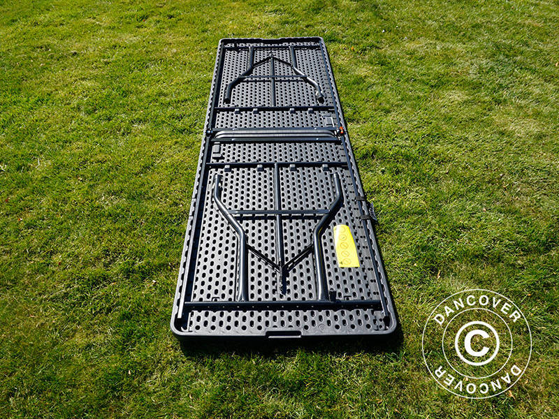 Składany stół 240x76x74cm, czarny (1 sztuka)