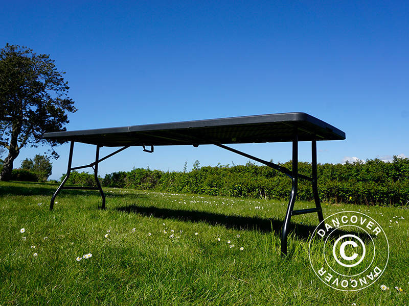 Składany stół 240x76x74cm, czarny (1 sztuka)