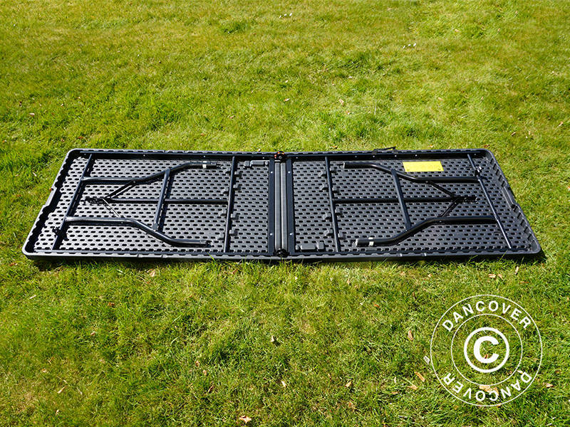 Składany stół 240x76x74cm, czarny (1 sztuka)