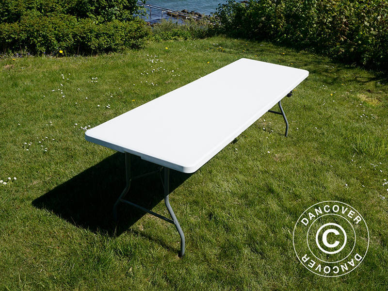 Składany stół 240x76x74cm, Jasno szary (25 sztuk)