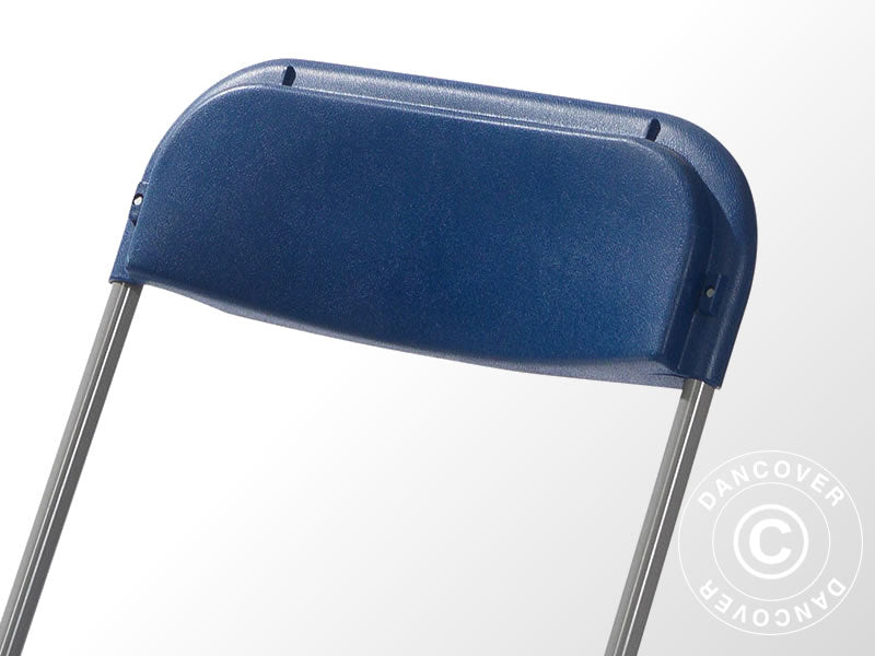 Krzesła składane 43x45x80cm, Niebieskie/Szare, 10 szt.