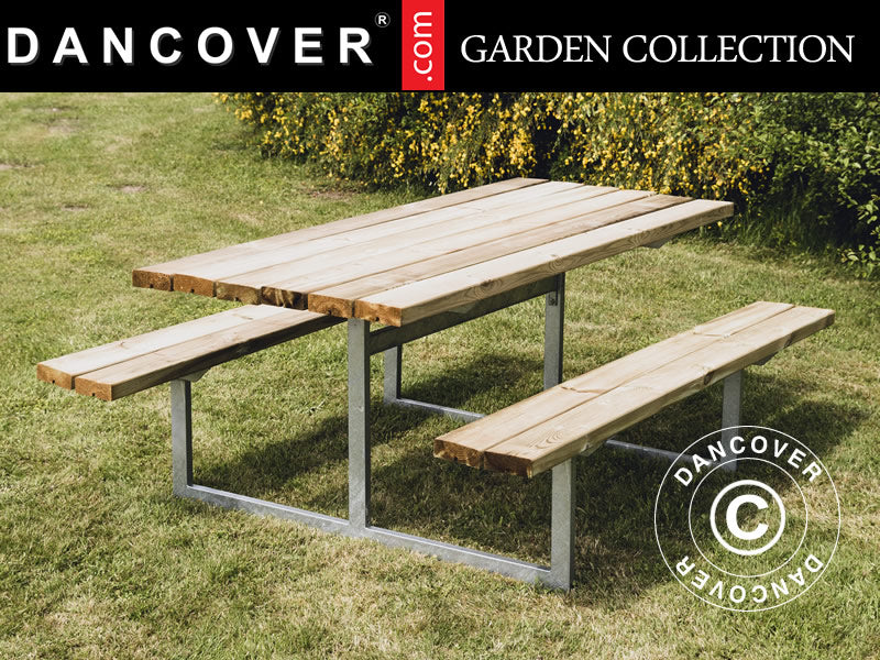 Stół piknikowy, 1,4x1,75x0,75m, Drewno