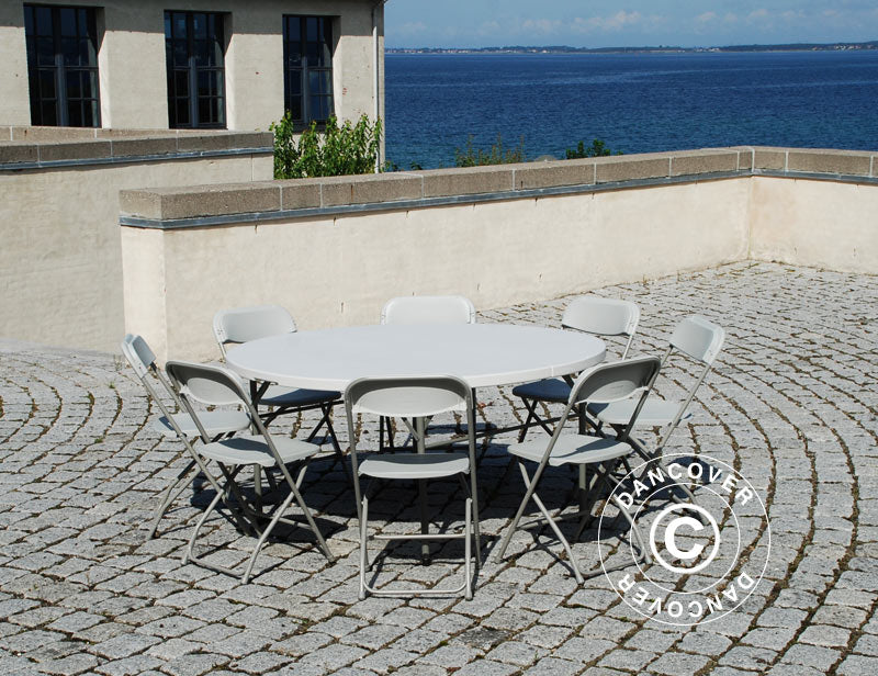 Składany stół Ø154cm, Jasny szary (1 szt.)