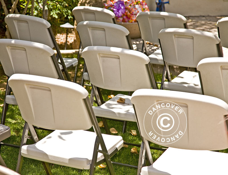 Krzesła składane 48x43x89cm, Jasny szary/Biały, 24 szt.