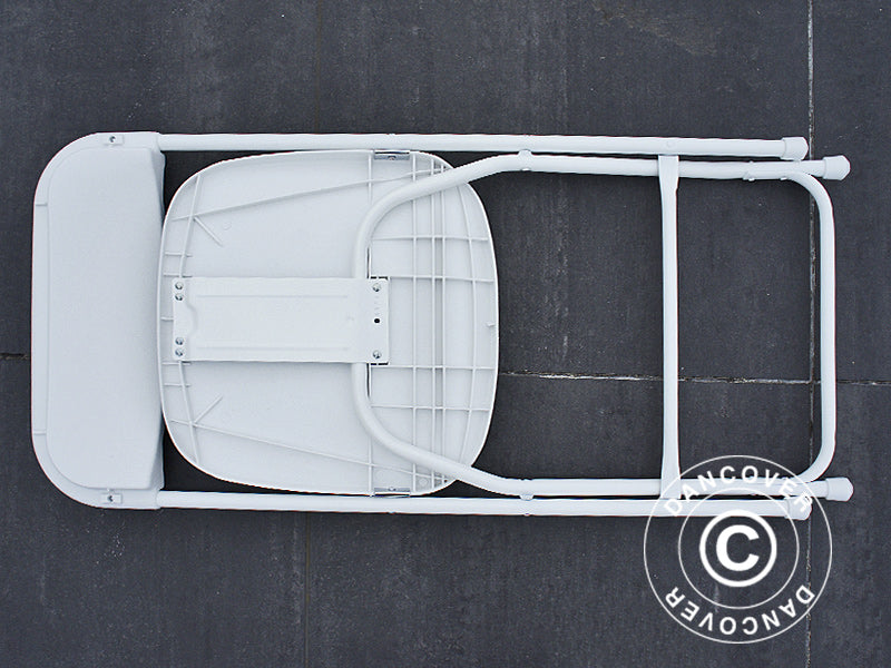 Krzesła składane 44x44x80cm, Biały, 8 szt.