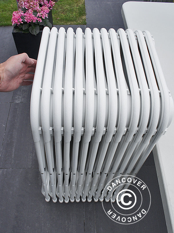 Krzesła składane 44x44x80cm, Biały, 8 szt.