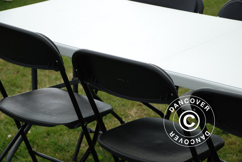 Krzesła składane 44x44x80cm, Czarny, 8 szt.