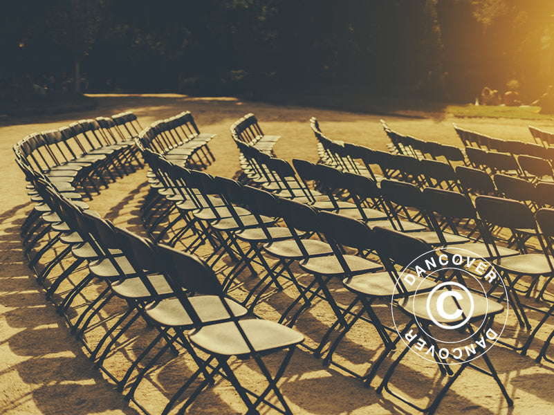 Krzesła składane 44x44x80cm, Czarny, 24 szt.