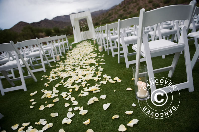 Krzesła składane 44x46x77cm, Biały, 24 szt.