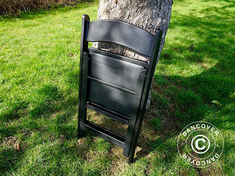 Krzesła składane Czarny 44x46x77cm, 24 szt.